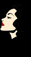 Sch&ouml;ne Frau, Zeichnung, Plakat