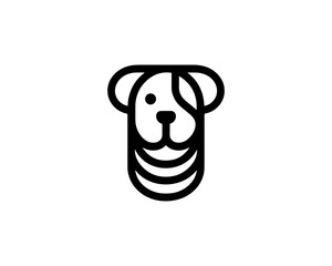 Dog Logo Design Icon Symbol Vector Template. 