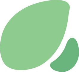 Green Leaf flat vector, leaf icon 