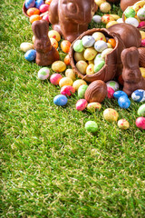 Easter egg hunting background