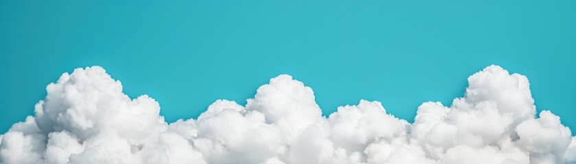Soft White Clouds Against a Bright Blue Sky Perfect for Nature or Travel Themes
