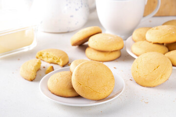 Homemade classic shortbread sugar cookies