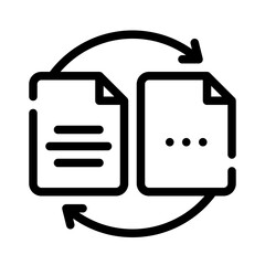 Icon Convert Data With Style Outline