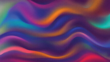 Obraz premium Multicolor abstract ripple with deep purple and orange accents.