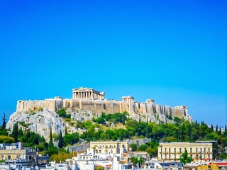 Fototapeta premium The Acropolis of Athens: A Majestic View from the City