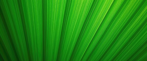 Vibrant Green Leaf Texture Background With Linear Patterns Ideal For Nature Themes And Copy Space For Text Overlay