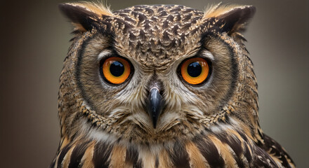 Obraz premium great horned owl portrait