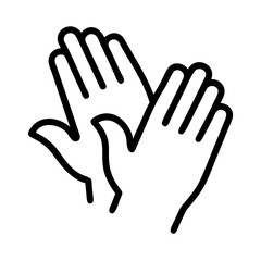 Obraz premium Clapping hands icon in outline style for applause and appreciation