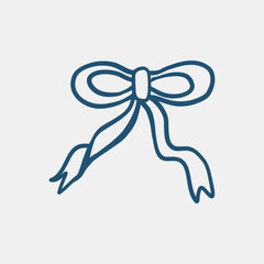 Hand drawn ribbon doodle vector
