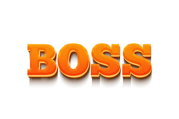 Boss transparent 3d text style