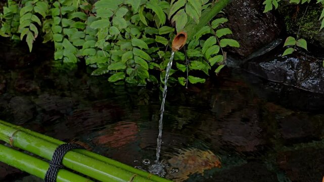 Japanese shrine handbasin, traditional equipment
