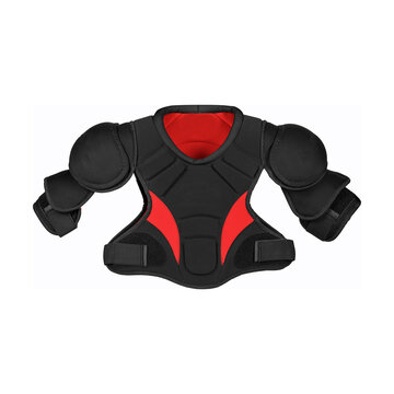 black and red hockey shoulder pads clip art preview