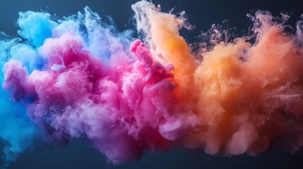 Colorful ink swirling in liquid, abstract artistic display