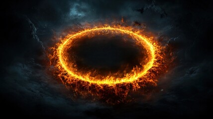 Fototapeta premium A massive crater where a mysterious object crashed, its glowing core pulsing with an unknown energy
