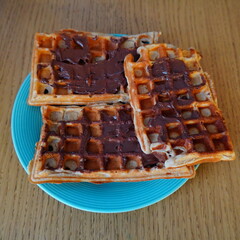 waffle with chocolate