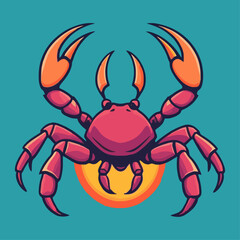red crab isolated on white