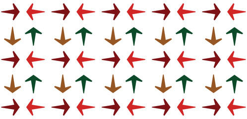 Colorful arrow shape pattern background vector design.