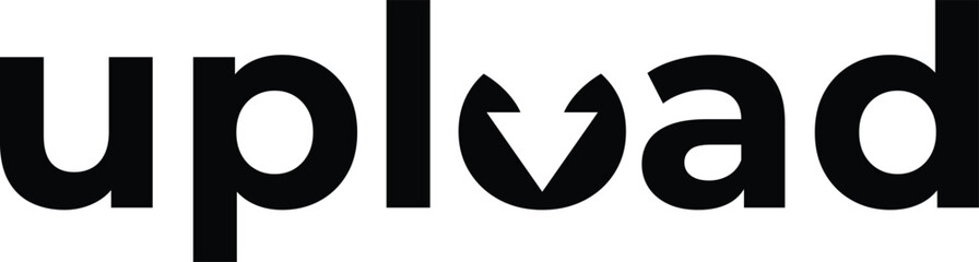  upload logo design with arrow sign vector file