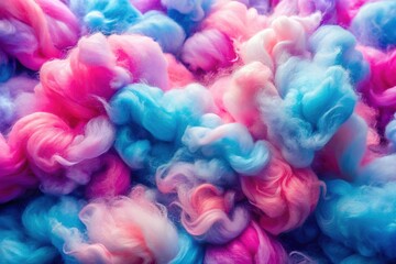Fototapeta premium Abstract Cotton Candy Texture: Pink, Blue, and Purple Hues - Stock Photo