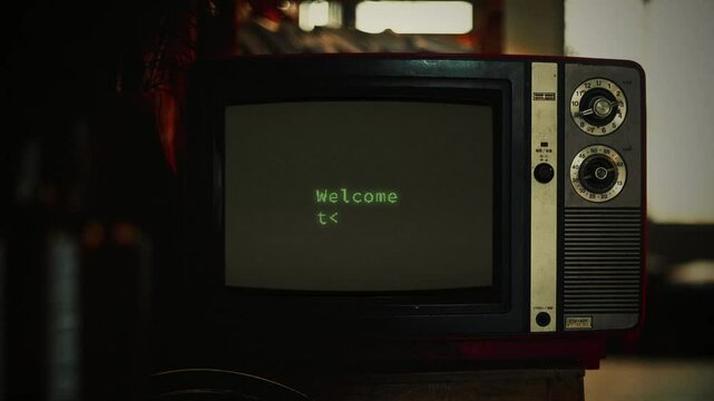 Welcome to my channel typography typing on vintage television introducing video