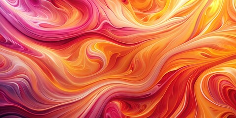 Obraz premium Abstract Pink Orange Background, Colorful Swirls, Vibrant Texture, Digital Art, Gradient Design