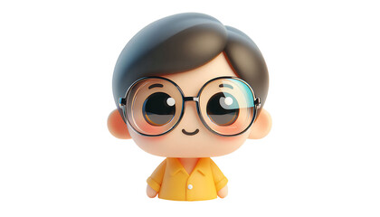 Obraz premium 3D illustration of smiling people close up portraits set on white background. 