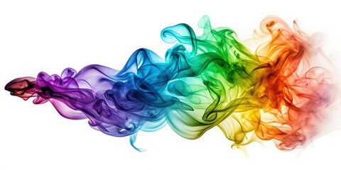 Eight Abstract Smoke Shapes, Isolated White Background - Perfect for Design Projects