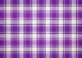 Elegant White and Purple Plaid Background Texture - Classic Pattern Design