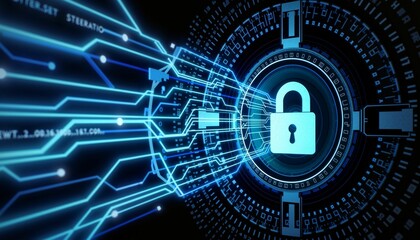 Encrypted digital vault showcasing ultra-secure technology visualization