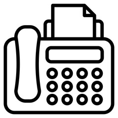Fax Machine Icon For Design Element
