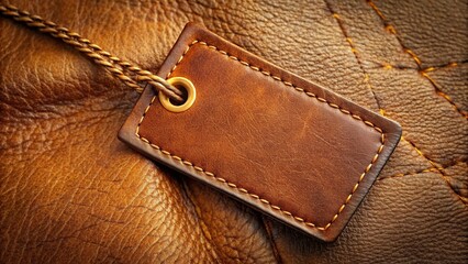 Rustic Brown Leather Tag, Blank Label, Vintage Style, Handmade Craft Supply