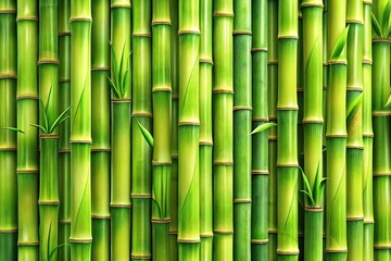 Fototapeta premium Seamless Bamboo Pattern Background Texture - Elegant Green and Natural Design