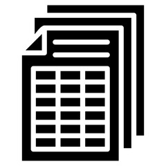 Spreadsheet Icon For Design Element