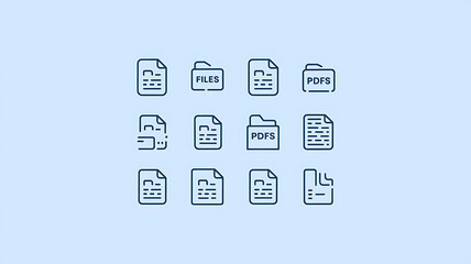 Fototapeta premium document and writing icon toolkit illustration