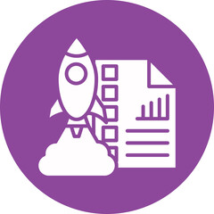 Startup Ecosystem glyph circle icon