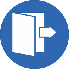 Startup Exit Strategy glyph circle icon