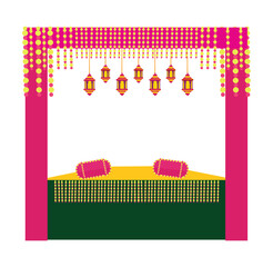 haldi ceremony decorative setup