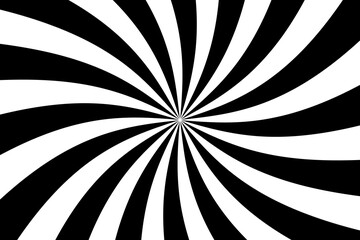 Print. Retro Background with black and white rays and spiral. Illustration. Images. Design. 