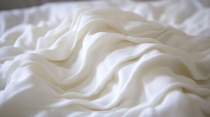 Obraz premium Draped White Fabric Soft Gentle Waves
