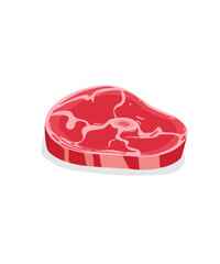 Uncooked fresh meat steak stock illustration