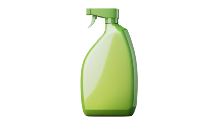 green detergent bottle with flip top cap isolated on white background