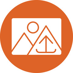 Digital Portfolio glyph circle icon