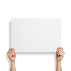 hands holding blank paper