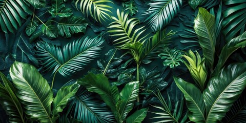 Lush Tropical Plant Texture with Detailed Macro Photography and Ample Copy Space for Creative Text Overlays.