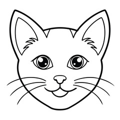Obraz premium vector illustration of a cat head