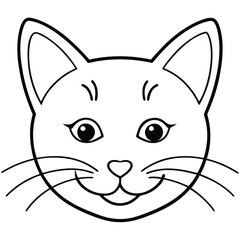 vector illustration of a cat head