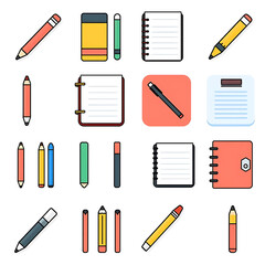 document and writing icon toolkit illustration