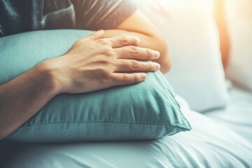 Supportive partner adjusts pillow for comfort during relaxation time. Generative AI