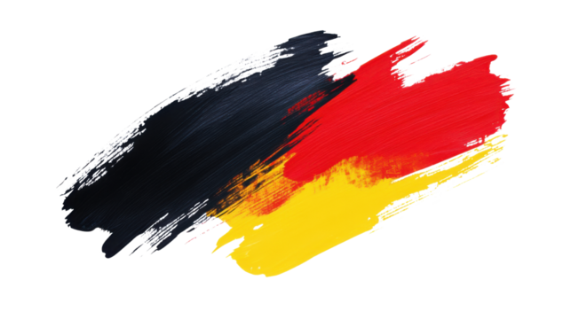 abstract german flag isolated on transparent background - Powered by Adobe