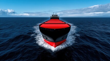 Autonomous Cargo Ships. Self-navigating vessels equipped with AI managing international shipments seamlessly.